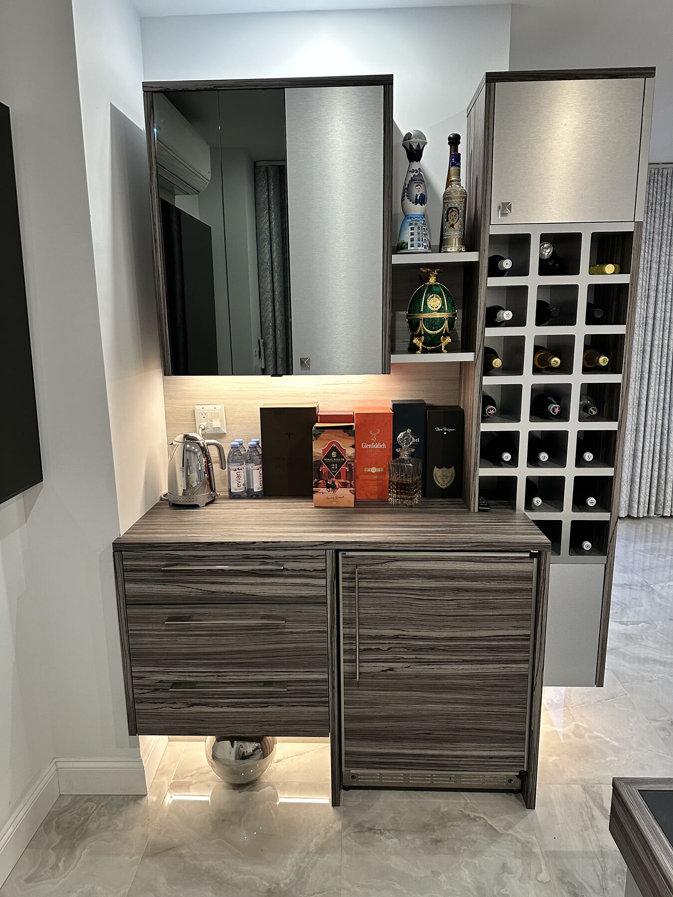 Custom wine and bar cabinetry