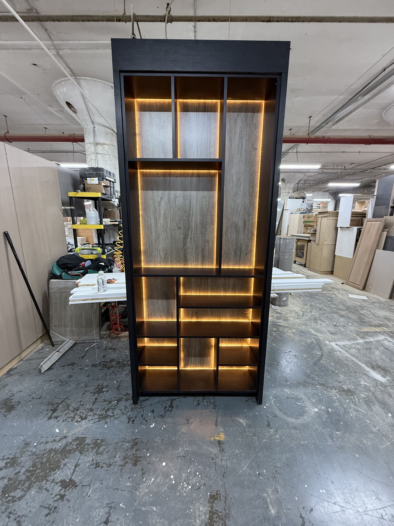 Custom cabinetry in production at our workshop
